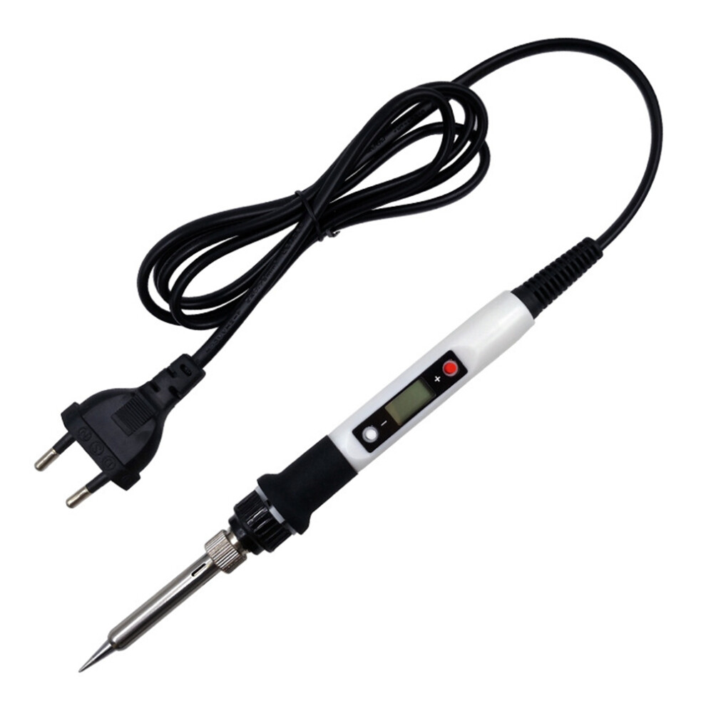 Adjustable Temperature Soldering Iron Lcd Welding Tool Solder Equipment Maintenance 220V Eu Plug White 4851335070000