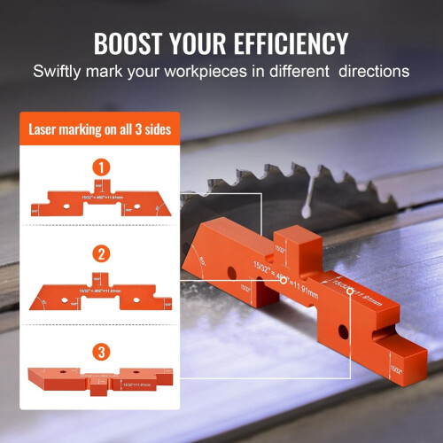 Router Table Setup Bars, 14 Pcs, Precision Aluminum Blocks Height Gauge Set, with Laser Engraved Size Markings 1