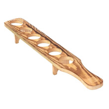 Wine Glasses Stand Wooden Drink Serving Tray with 6 Glass Cup Rack Tequila Holder for Bar