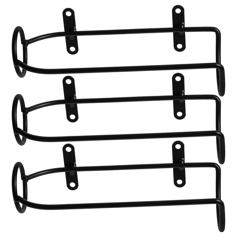 Iron Art Wine Holder Wall Mounted Metal Hanging Display Glass Shelf Rack Floating Bar Shelves-image-OPC-PJ866F5-NEW