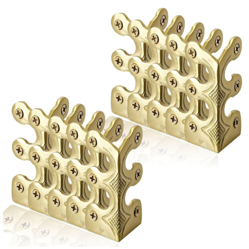 10pcs Baseboard Corner Protectors-Brass Skirting Board Protectors,Decorative Protector Cover,for Table Cabinet