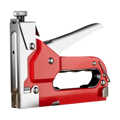 Manual Three-Purpose Nail Stapler Code U Woodworking Oil Painting Tool Red