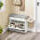 SoBuy Slim Space-Saving Shoe Cabinet with Seat Bench 5