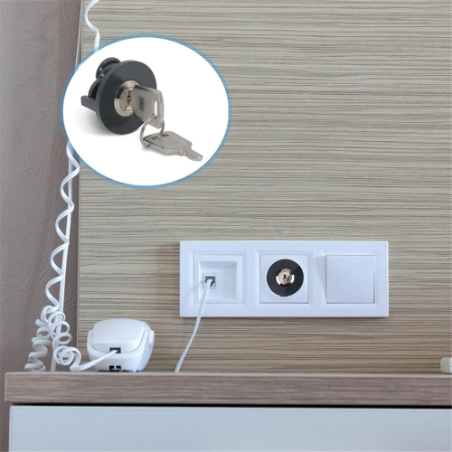 Socket Lock, Lockable Socket,4pcs Sockets Child Protection, Widely Used Indoors and Outdoors 2