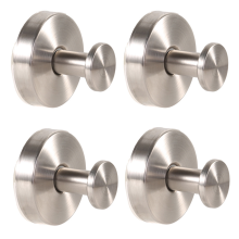 Stainless Steel Suction Cup Clothes Hook Kitchen Bathroom Towel Punch-Free Seamless Silver