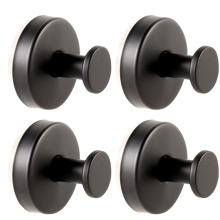 Stainless Steel Suction Cup Clothes Hook Kitchen Bathroom Towel Punch-Free Seamless Black