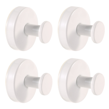 Stainless Steel Suction Cup Clothes Hook Kitchen Bathroom Towel Punch-Free Seamless White