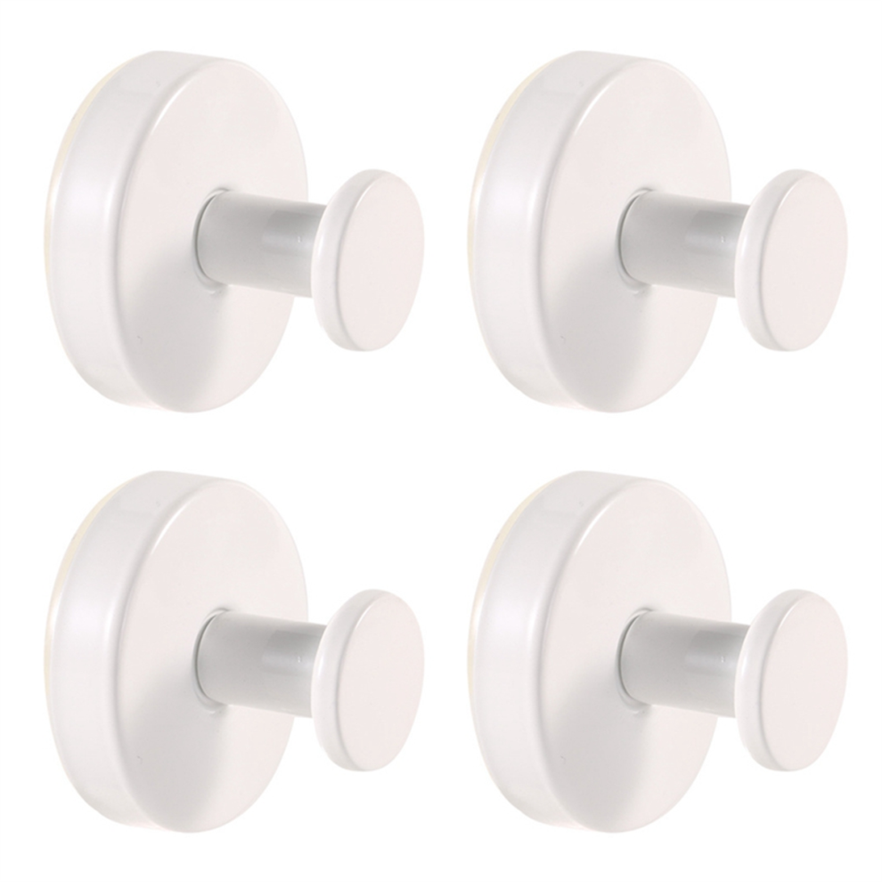 Jehiatek Stainless Steel Suction Cup Clothes Hook Kitchen Bathroom Towel Punch-Free Seamless White