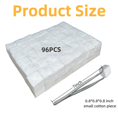96 Pcs Small Ceramic Wool Wick for Tabletop Fire Pit, Suitable Ethanol Fireplace ,Carbon Felt Indoor 2