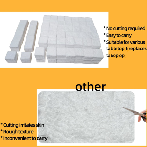 96 Pcs Small Ceramic Wool Wick for Tabletop Fire Pit, Suitable Ethanol Fireplace ,Carbon Felt Indoor 1
