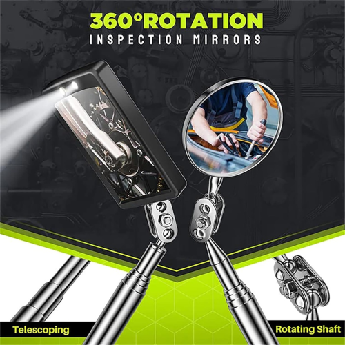 Telescoping Magnetic Pickup Tool Set-Extendable Magnet Flashlight with Inspection Mirror 2