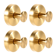 Stainless Steel Suction Cup Clothes Hook Kitchen Bathroom Towel Punch-Free Seamless Gold