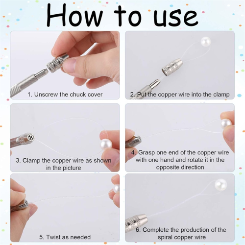4Pieces Double End Needle Pliers DIY Hand Drill Wire Twisting Tools for Jewelry Making Tool 1