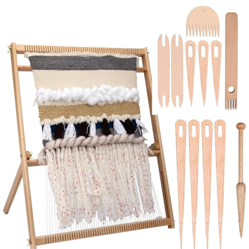 12Pcs Tapestry Weaving Stick Kit, 7Pcs Big Eye Needles Stick, 2 ,2 Comb 1