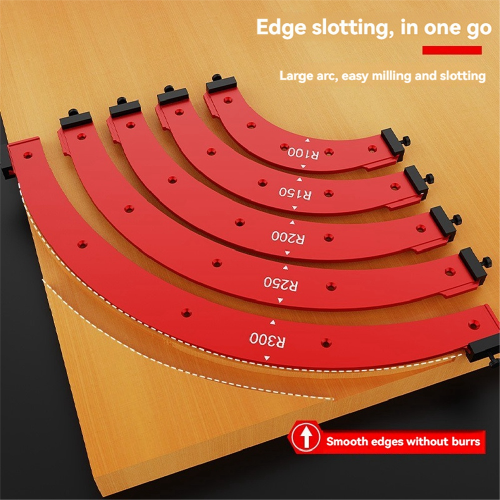 Inner/Outer Corner Large Arc Mold Electric Router Slotting Template Woodworking Curved Angle Chamfering Tools E 4851335087572