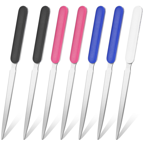 7 Pack Letter Opener Set, 7.5 Inch Stainless Steel Envelope Slitter, Efficient Mail Tool Ideal for Office