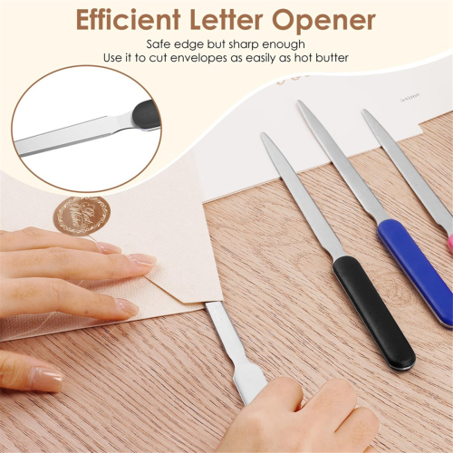 7 Pack Letter Opener Set, 7.5 Inch Stainless Steel Envelope Slitter, Efficient Mail Tool Ideal for Office 2