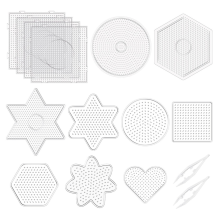 15 Pcs 5 mm Fuse Beads Pegboards Plastic Bead Boards Large Clear Kits Template Beading Supplies