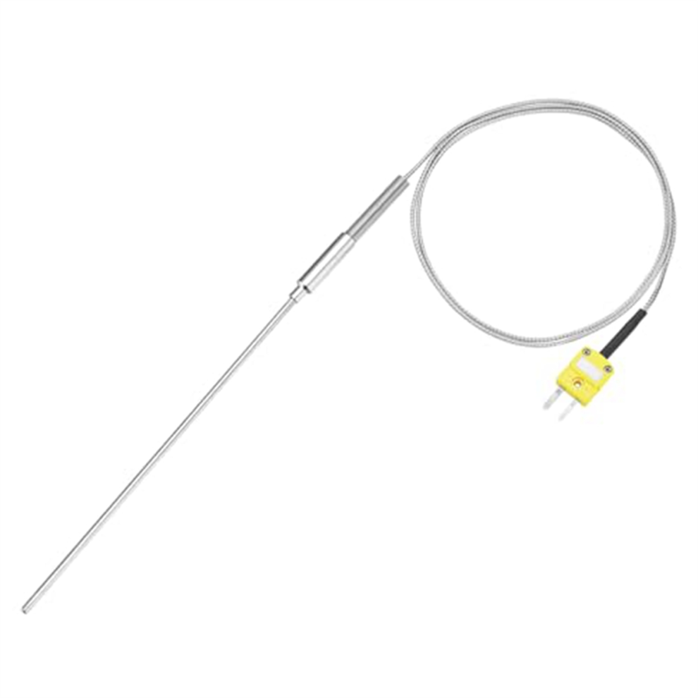 Jehiatek K Type Thermocouple With Plug, Meter Temperature Sensor Probe -50 To 1100C,3.3Ft Wire 4X150mm
