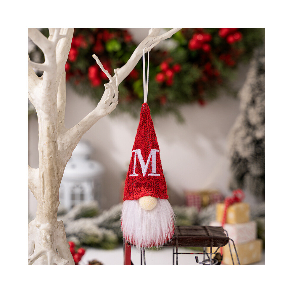 (Knitted Letter M) Cozy Knitted Alphabet Gnome Ornament Collection Perfect Decorations Holiday For-image-OPC-PJ86BNF-NEW