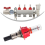 6 Pcs Underfloor Heating Manifold Flow Meter, Visual Monitoring Regulator for Systems(1/2) 5