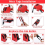 3 Pack 8 Digits Price Tag- Pricing- Label Kit with 30 Rolls Labels & 9 Ink Rollers Red 6