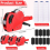 3 Pack 8 Digits Price Tag- Pricing- Label Kit with 30 Rolls Labels & 9 Ink Rollers Red 3