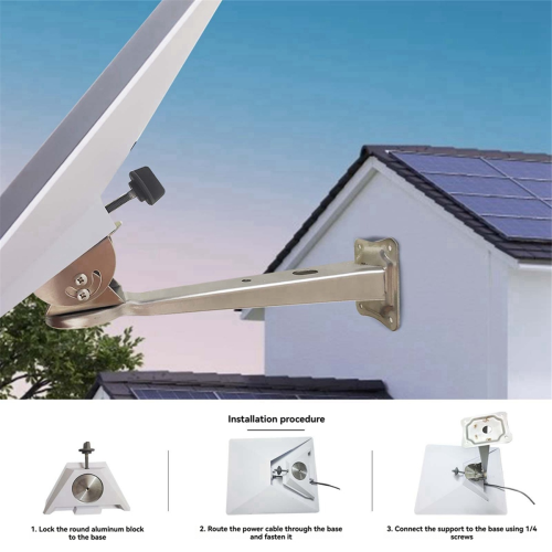 Wall Mount Bracket Kit for Mini with Pipe 1/4 Screw Adapter Multi-Angle Adjustment Ethernet Antenna 2