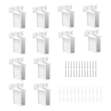 12Pcs Wire Shelf End Brackets,Plastic Closet Shelves Brackets Wall Mount Corner Support Bracket