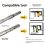 5PCS Hammer Pick Scraping Chisel Set Wall Slotting Masonry Concrete Drill Bit Tile Flat Point Chisels Square Handle 4