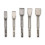 5PCS Hammer Pick Scraping Chisel Set Wall Slotting Masonry Concrete Drill Bit Tile Flat Point Chisels Square Handle 7