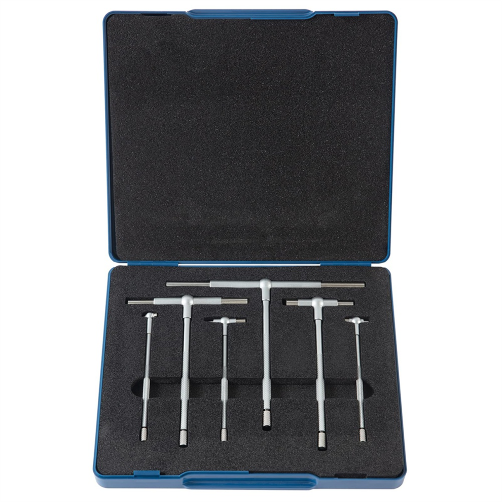 6Pc Telescoping Gage Set, T-Bore Hole Gauges, Telescopic Bore Gauge with A Portable Case(Range 5/16 Inch-6 Inch)-image-OPC-PJ86CCK-NEW