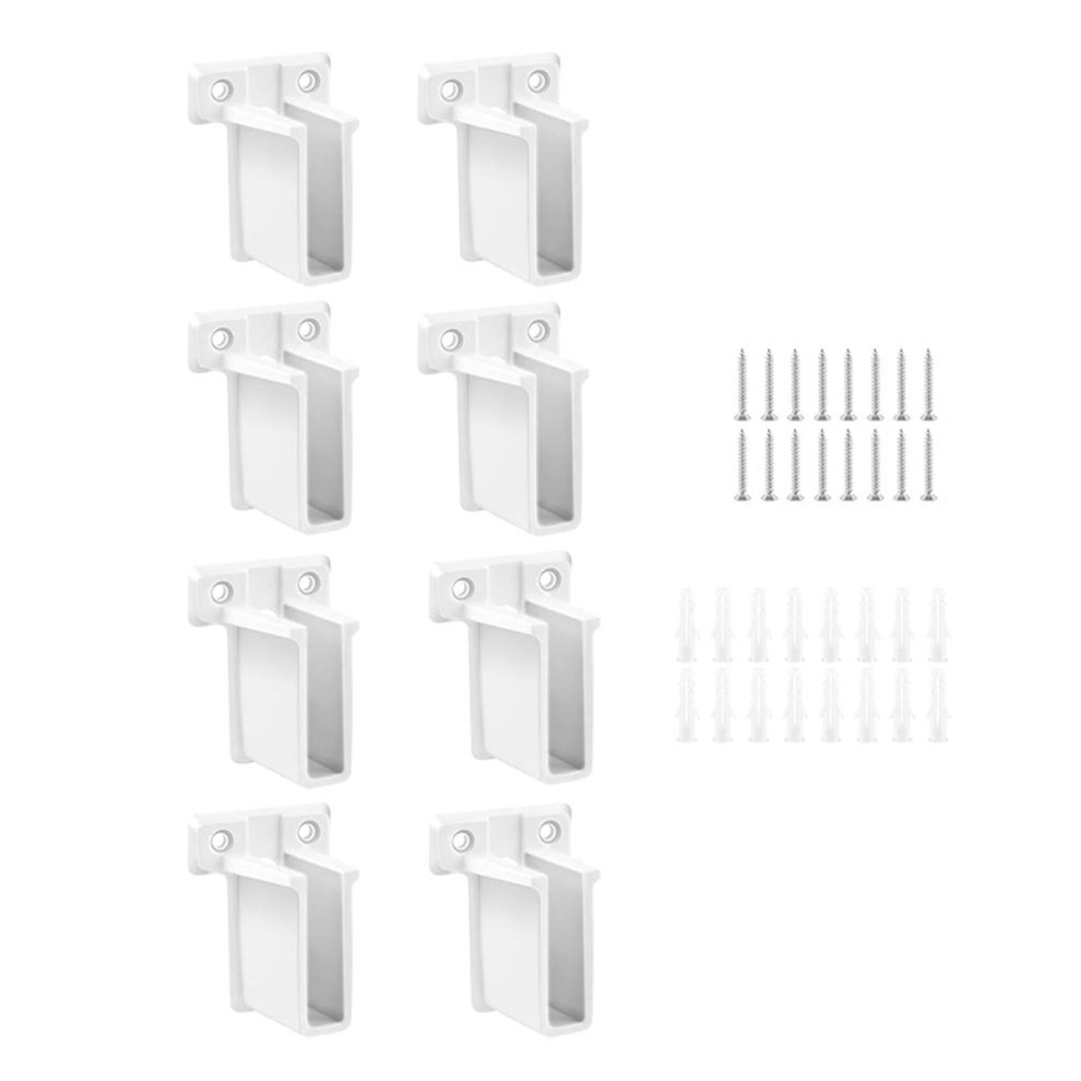 8Pcs Wire Shelf End Brackets,Plastic Closet Shelves Brackets Wall Mount Corner Support Bracket 4851335094907