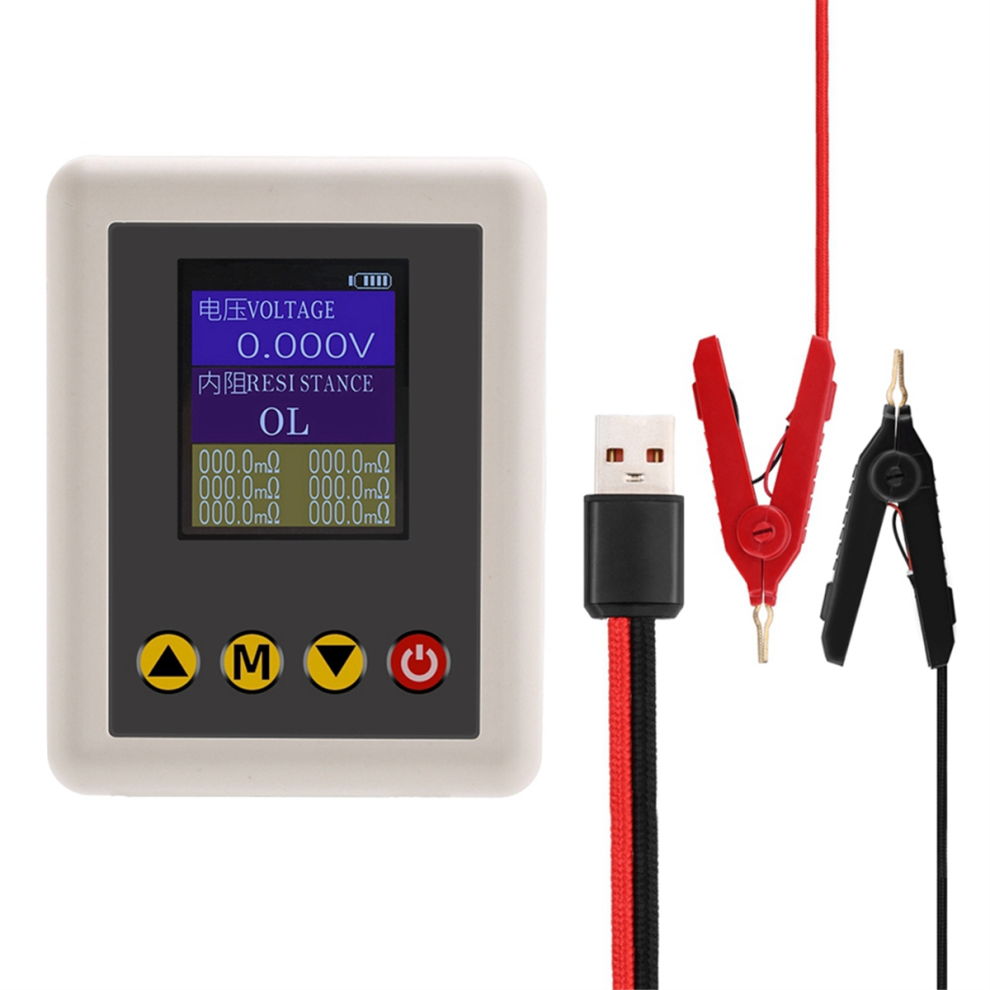 Ts4520 Ac 4-Wire Voltage Resistance Tester 1.77Inch Tft Display Battery With Type A Usb To Kelvin Clip 4851335093665