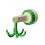 360 Degrees Rotating Folding Hook, Self-Adhesive Suction Cup Hooks Kitchen Utensil Holder Green 1
