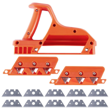 Triple-Blade Edge Planer, Triple Planer with 10pcs Blades, Hand Tools Gypsum Board Cutter 45+60