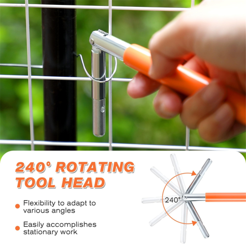 Post Clips Tool & Wire Twist Dual-Functionality, for Fence Stretcher, and Twisting 1