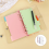 2 Pack A6 Soft PVC 6 Rings Binder, Clear Budget Refillable Planner Ring Binder Cover with Snap Button 5