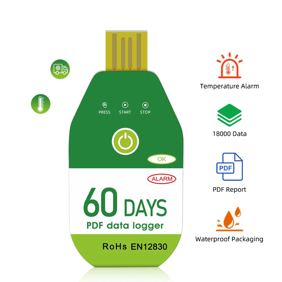 Digital Miniature High Accuracy Data Logger Temperature Sensor for Cold Chain Transport with Alarm USB Socket,90 Days-image-OPC-PJ86CVT-NEW