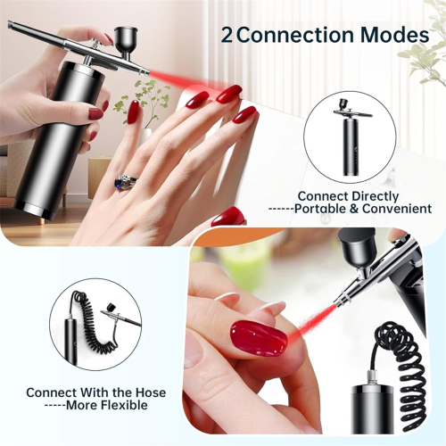 Airbrush Set Portable with Compressor Handheld Ideal for Complex Tasks Such As Tattoos/Manicures A 2