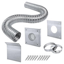 Pellet Stove Fresh Air Intake Kit 2x60Inch Outside Cold for Pipe Aluminum Flex Vent