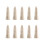 10PCS Leather Finger Protector Thimble Guards Tools for Hand Craft Jewelry Making,Creamy-White 8