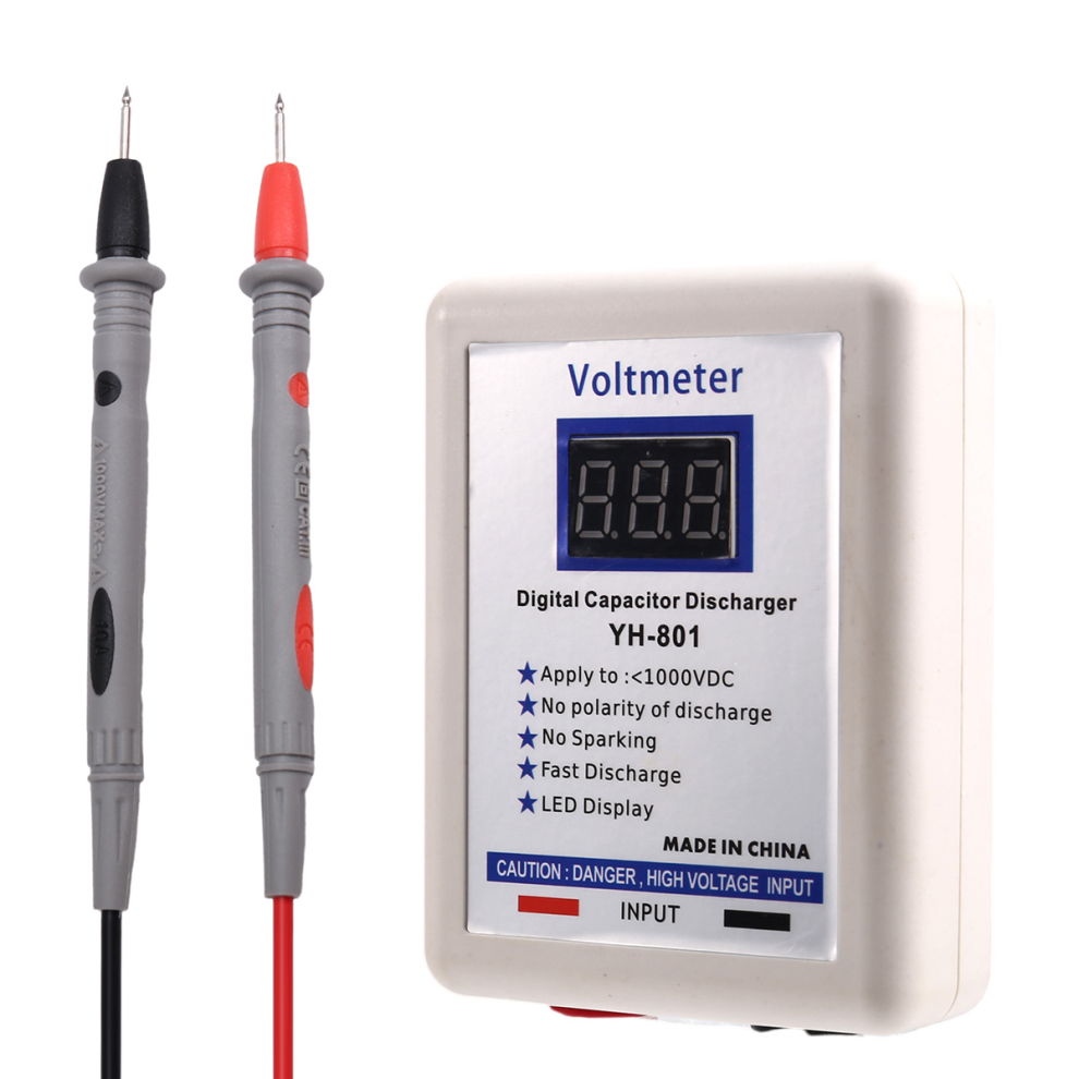 1000V Digital Capacitor Voltmeter Fast Discharger Discharging Tool Electronic Repair Display Voltage Test Pen 4851335099315