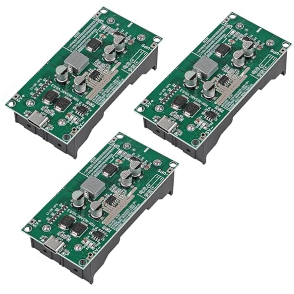 3Pcs 15W 3A Battery Boost Charging Module High Power Ups 18650 Lithium 12V Green/Light 4851335007334