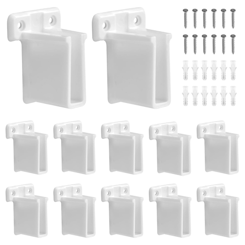 12pcs Wire Shelf End Brackets, Heavy Duty Closet Shelves Brackets Wall Mount Corner Support Bracket