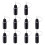 10Pcs Precision Tip Applicator Bottles Black Metal Needle Plastic Bottle 10ML 8
