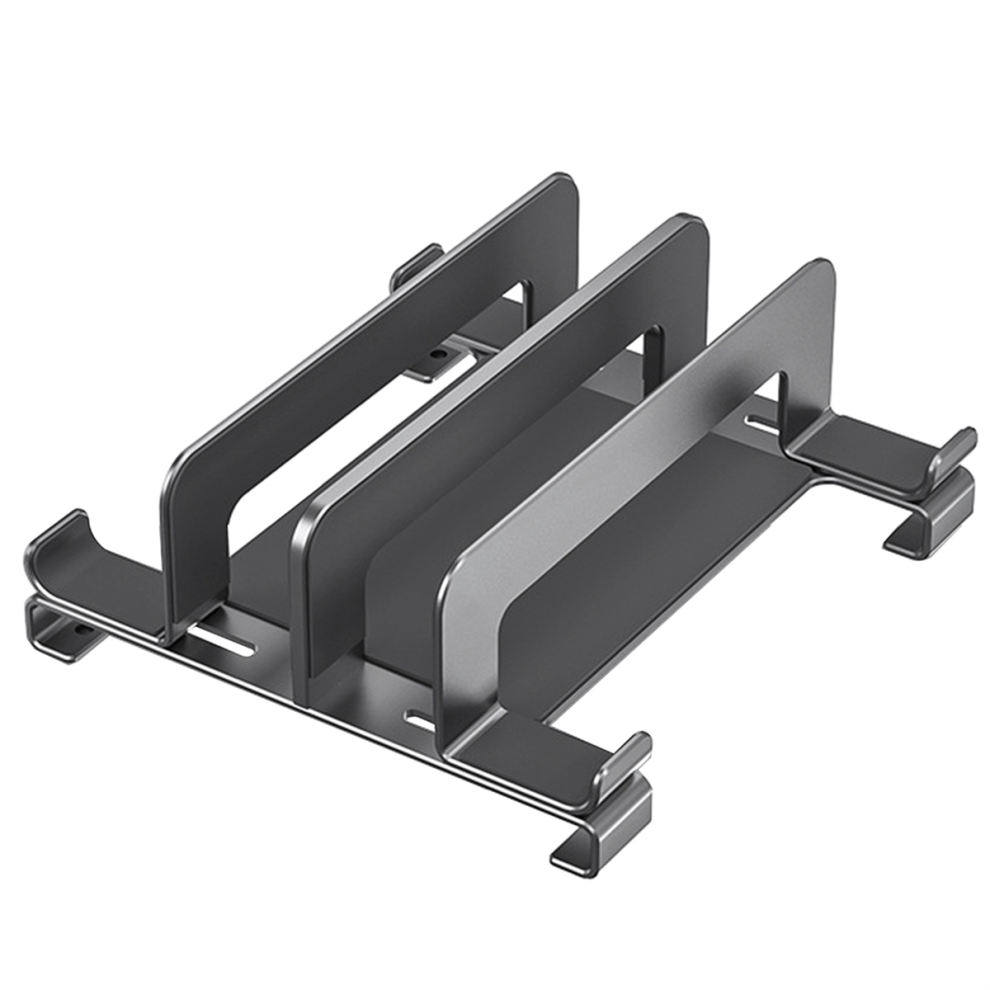 Laptop Stand Holder Adjustable Vertical Desktop Notebook Dock Space-Saving Computer Gray 4851335005941