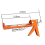 2PCS Caulking Tool, 10:1 Thrust Ratio, Caulk Tool No Drip, Hand for Glass Glue and Silicone 3
