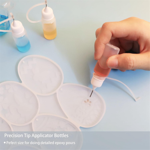 Epoxy Mixing Cups Tool Kit,10Pcs 10ML Precision Tip Applicator Bottles,50PCS 40ML Disposable Measuring 2