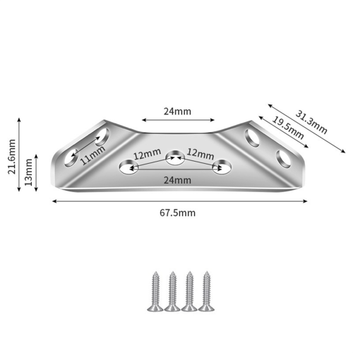 Furniture Corner Connector Steel Angle Frame Shelf Support Chair Cabinet Universal 2